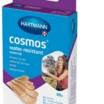 Αυτοκόλλητα επιθέματα μικροτραυμάτων Cosmos Water Resistance στριπς 5 μεγέθη κασετίνα 40τεμ.
