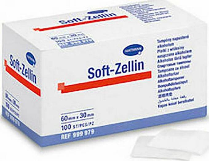 soft-zellin-kompreses-empotismenes-se-alkooli-syskeyasia-100-temachion Soft-Zellin κομπρέσες εμποτισμένες σε αλκοόλη συσκευασία 100 τεμαχίων - Image 1